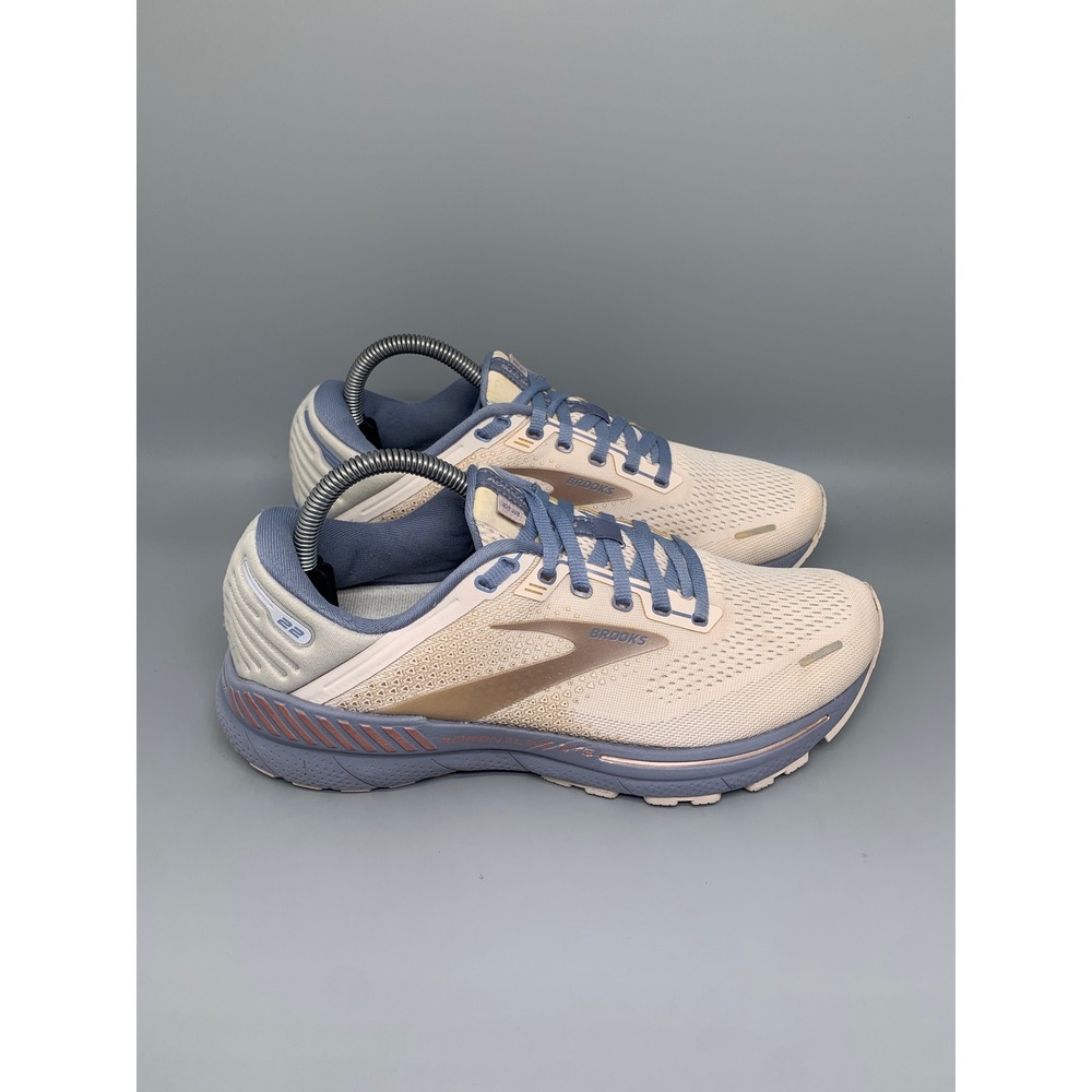 Brooks Adrenaline GTS 22 Gray Pink Running Shoes 1203531B599 Women's Sz 9.5